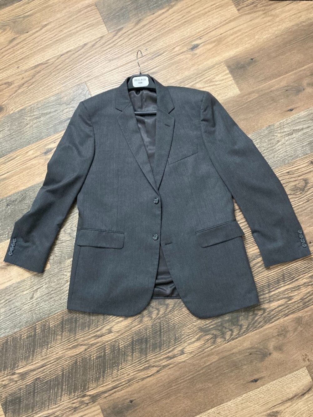 Murano Men's 42R Gray Wool Blend Sport Coat Blazer 2 Button Classic Fit Jacket